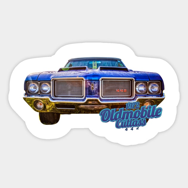 1972 Oldsmobile Cutlass 442 Sticker by Gestalt Imagery